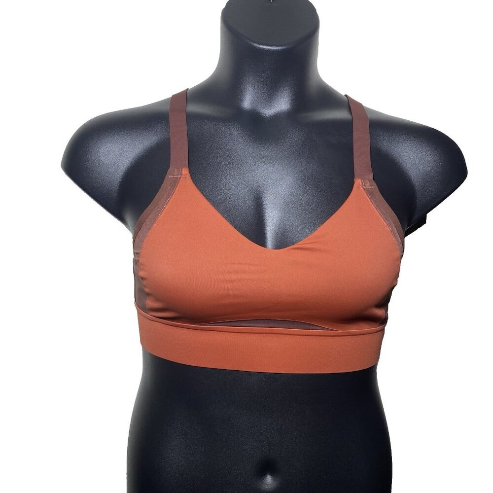 Brooks 34A/B Copper Run Raisin Drive Interlace Sports Bra Compression Wicking - Picture 5 of 11